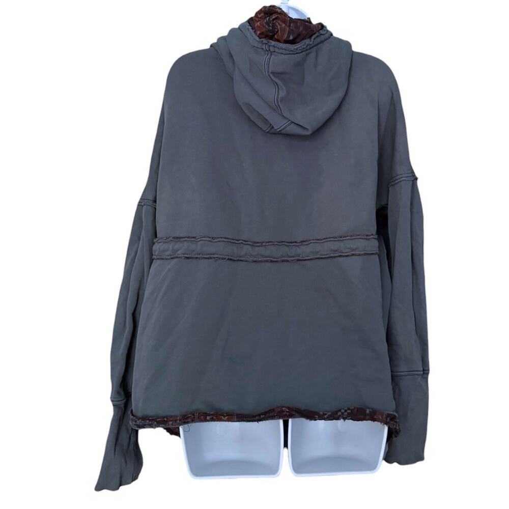 Free People Ritual Cardigan Hooded Women's S Slate Blue Relaxed Oversized Fall - Picture 4 of 7